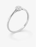 Bague solitaire en or blanc 9ct et diamants de laboratoire 405L7