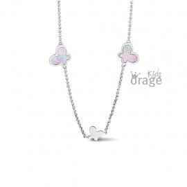 Collier papillon mauve AP222