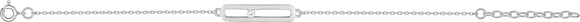 Bracelet en argent rhodié et zirconium 645-2138