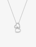 Collier en argent avec double coeurs 654z2271