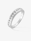 Bague en argent rhodié et zirconium 611-4081
