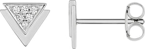 Boucles d'oreilles en argent et zirconiums 682-2292