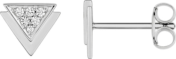 Boucles d'oreilles en argent et zirconiums 682-2292