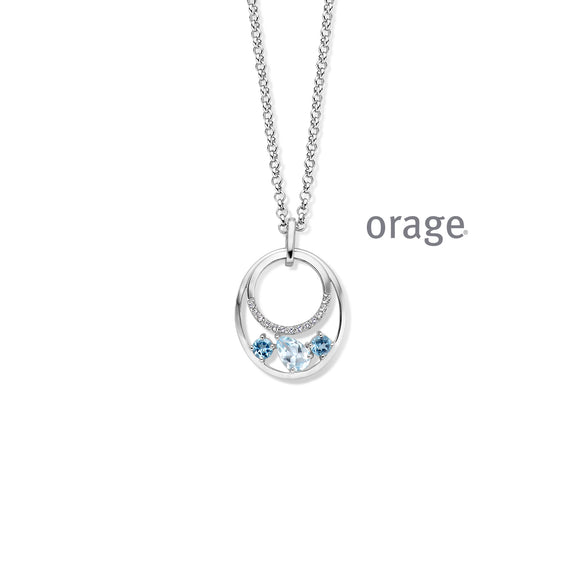 Collier topaze et zirconium AW010