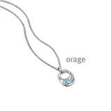 Collier topaze et zirconium AW010