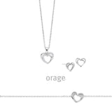 Collier coeur et zirconium 654Z2182
