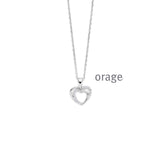 Collier coeur et zirconium 654Z2182