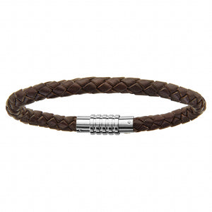 Bracelet cuir marron 23cm 842-1421