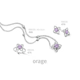 Boucles d'oreilles Orage fleur mauve 682-2425