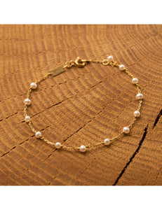 Bracelet neige en or 9ct et perles 445-2