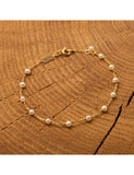 Bracelet neige en or 9ct et perles 445-2
