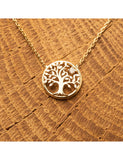Collier en or 9ct arbre de vie et diamant 453-46