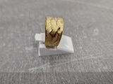 Bague froissée satinée 11mm en or jaune 9ct 410-6