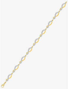 Bracelet en plaqué or et zirconiums 745-456