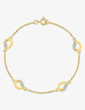 Bracelet en plaqué or et zirconiums 745-443