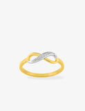 Bague infini en plaqué or 711-413