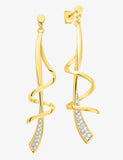 Boucles en plaqué or spirale 782-217
