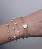 Bracelet Zag Manhattan en acier doré