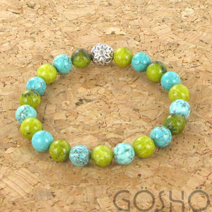 C67 Howlite turquoise + turquoise africaine