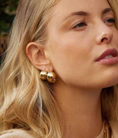 Boucles d'oreilles créoles ZAG Cecilia en acier doré