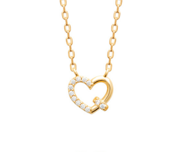 Collier coeur Plaqué or 754-157