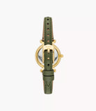Carlie Mini dorée cuir vert