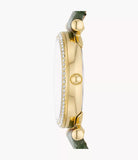 Carlie Mini dorée cuir vert