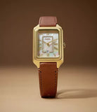Montre Fossil Raquel en cuir brun