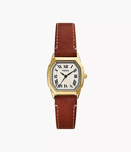 Montre dame Harlow cuir marron
