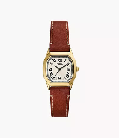 Montre dame Harlow cuir marron