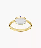 Montre jonc Sloan doré + fond blanc