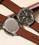 Montre Fossil Bronson chronographe acier anthracite cuir brun