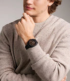Montre Machine chronographe en acier noir