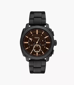 Montre Machine chronographe en acier noir
