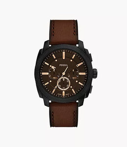 Montre Machine chronographe cuir marron