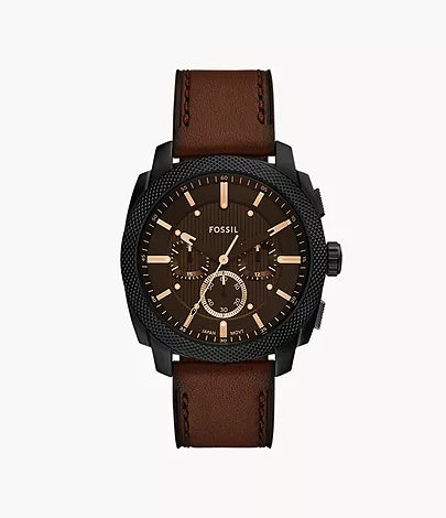 Montre Machine chronographe cuir marron