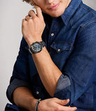 Montre Everett chronographe acier gris fumé