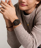 Montre Everett chronographe cuir marron