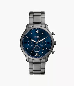 Montre Neutra acier gris fumé