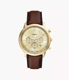 Montre Neutra chronographe cuir marron