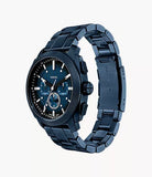 Machine chrono en acier bleu marine