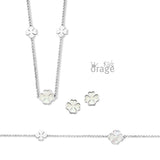 Bracelet trèfle en argent et nacre