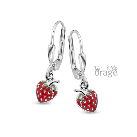Boucles pendentes fraise K2714