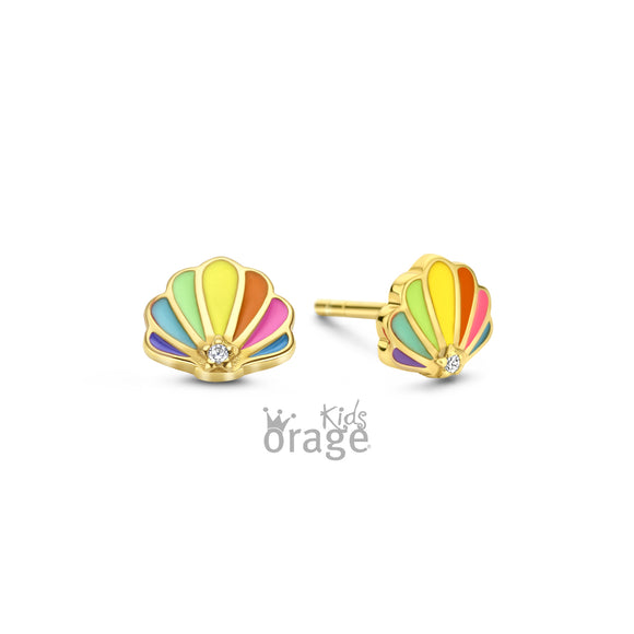 Boucles coquillages en plaqué or K2721
