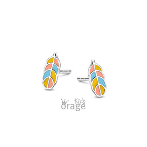 Boucles clous plumes K2726