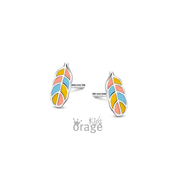 Boucles clous plumes K2726