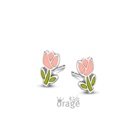 Boucles fleurs tulipes K2729