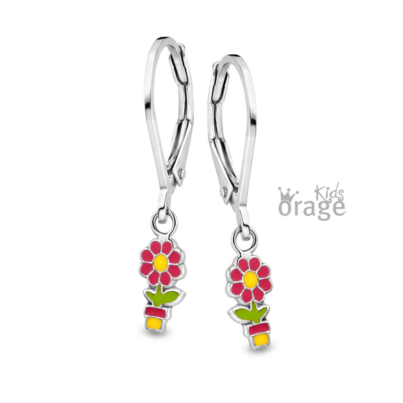 Boucles pendentes fleurs K2735