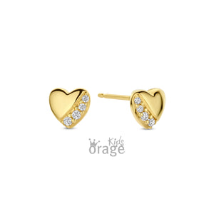 Boucles coeurs en plaqué or K2757