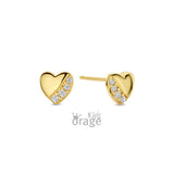 Boucles coeurs en plaqué or K2757